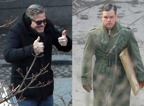 George Clooney, Matt Damon, The Monuments Men George Clooney, Matt Damon, The Monuments Men